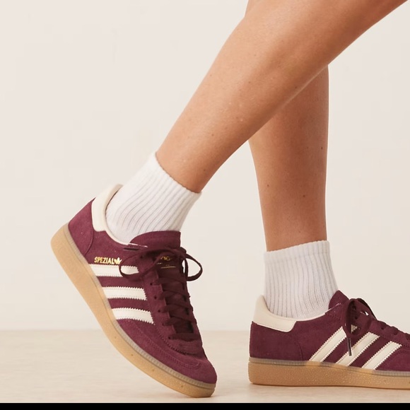 ADIDAS Handball Handball Spezial Maroon Suede Sneakers 9 NEW - Picture 2 of 7